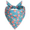 Soft Polyester Dog Scarf with Red Heart Pattern for Small to Large Dogs