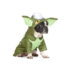 Soft Polyester Greenscreen Gremlin Dog Costume with Hood for XXL Pets