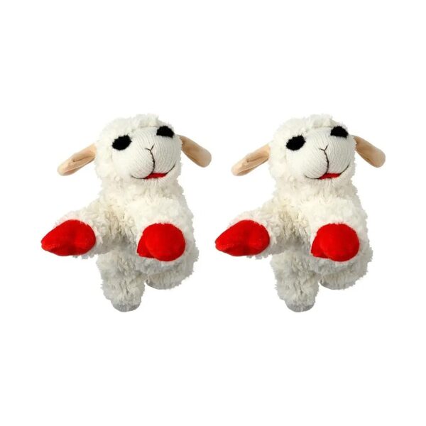 Soft Polyester Plush Squeak Toys for Pets, 2-Pack, 7x2-1/2x3 Inch, Squeaker