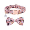 Soft Premium Cotton Dog Collar with Double Box Stitch, Adjustable Buckle Closure,