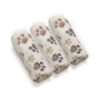 Soft Premium Polyester Dog Blanket with White Paw Print for Small Puppies