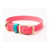 Soft Puppy Collars for Daily Use Made in USA X-Large Pink Teal Waterproof