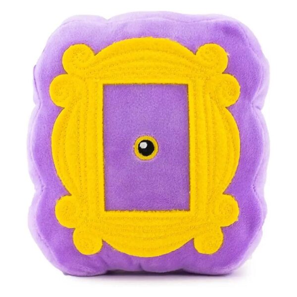 Soft Purple Felt Plush Squeaker Toy Friends Monicas Peephole Frame Yellows for Dogs