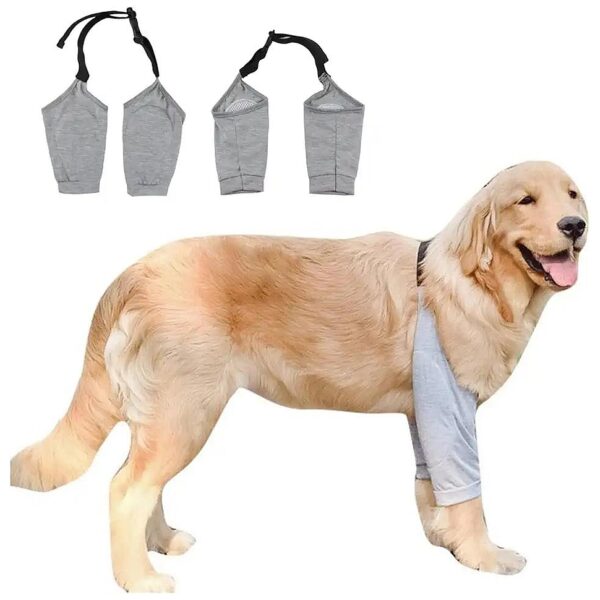 Soft Recovery Sleeves with Padded Knee Protector Pads for Medium Large Dogs