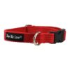 Soft Red Cotton Dog Collar Adjustable 14 to 19 inches Neck Size