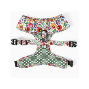 Soft Reversible Dog Harness Vest in Ladybird Multi-colored Pattern Size Large