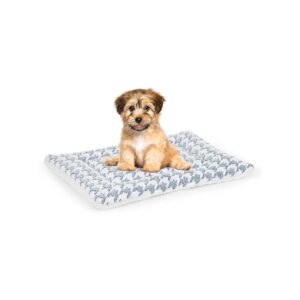 Soft Reversible Pet Bed Mat for Small Medium Dogs 22inch Kennel Blue