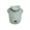 Soft Seafoam Sherpa Dog Sweater for Winter Warmth