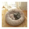 Soft Shaggy Plush Faux Fur Round Pet Dog Bed for Small Dogs and Cats