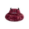 Soft Shaggy Warm Pet Bed for Winter for Small Breeds with Round Monster Design