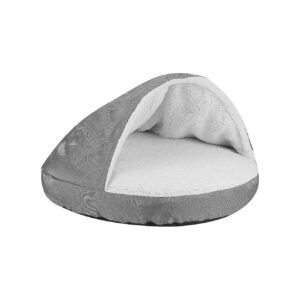 Soft Sherpa Pet Cave Bed with Detachable Top and Removable Insert for Small Breeds, 25