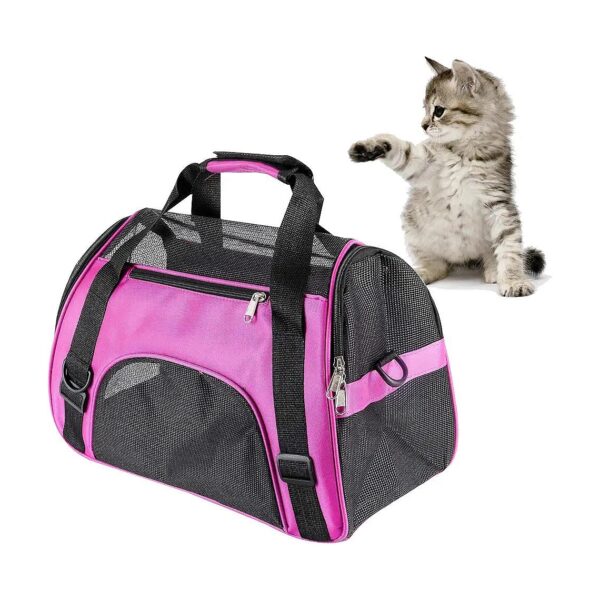 Soft-Sided Cat Carrier Purple Small for Guinea Pigs Cats Rabbits and Small Dogs