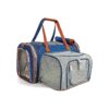 Soft Sided Pet Carrier with Breathable Mesh Ventilation and Plywood Base