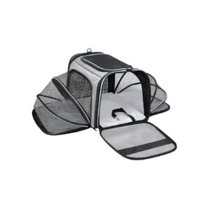 Soft-Sided Pet Carrier with Removable Pads and Storage Pockets for Cats and Small Dogs