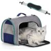 Soft-Sided Pet Travel Carrier with Safe Zipper Lock and Portable Design for Small Pets