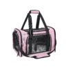 Soft-Sided TSA Airline Approved Collapsible Pet Carrier for Small Medium Cats Dogs Pink