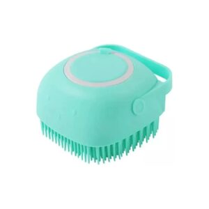 Soft Silicone Dog Bath Brush for Shampoo Massage Dispenser Blue HDR9