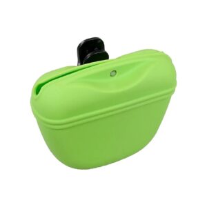 Soft Silicone Green Treat Pouch for Dog Travel Training