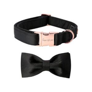 Soft Silk Pet Collar with Detachable Bow for Small Dogs