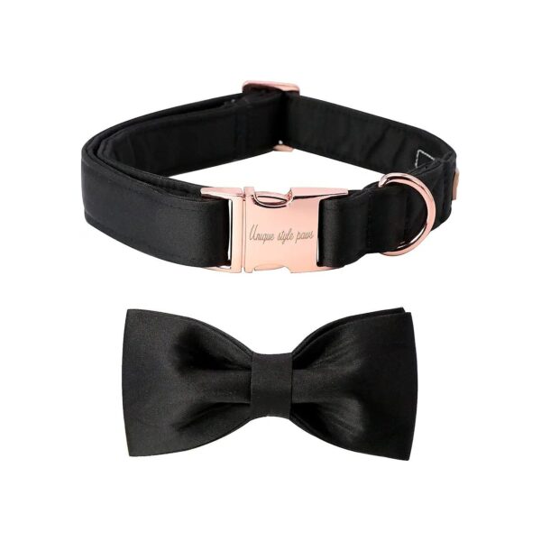 Soft Silk Pet Collar with Detachable Bow for Small Dogs