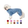 Soft Sky Blue Dog Sweater for Small Medium Breeds Winter Coat for Dogs