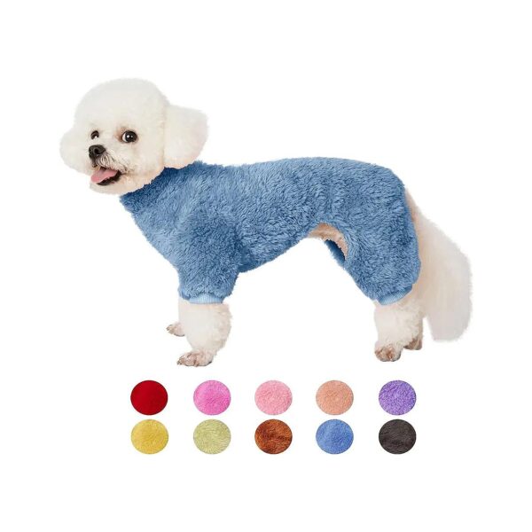 Soft Sky Blue Dog Sweater for Small Medium Breeds Winter Coat for Dogs