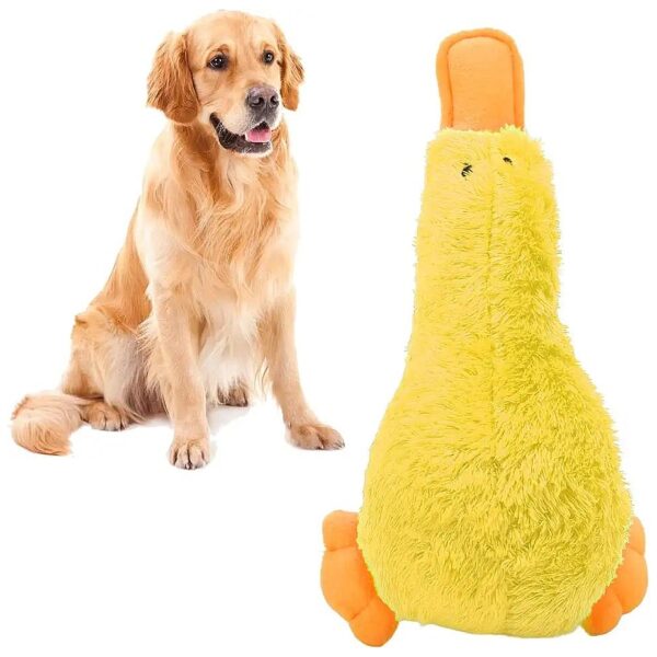 Soft Squeaky Plush Duck Dog Toy Interactive Teeth Cleaning Companion