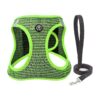 Soft Step Green Nylon Dog Harness Vest for Small Medium Dogs No Pull Easy Walk Reflective