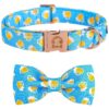 Soft Summer Dog Collars with Bow Ties for Puppy Collars with Durable Buckle