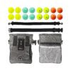 Soft Tennis Rubber Ball and Multi-Pocket Treat Bag for Puppy Small to Medium Dogs