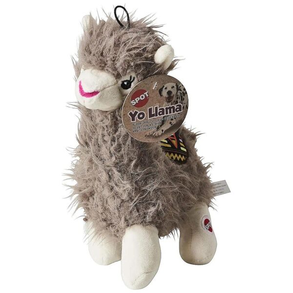 Soft Textured Plush Yo Llama Toy with Squeaker 10In Long Lasting for Cuddling