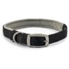 Soft Touch Black Nylon Collar with Locking Buckle and Weather Proof Finish