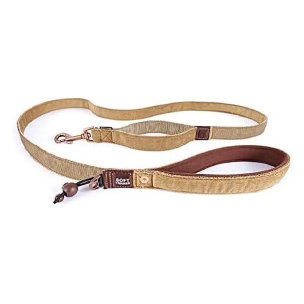 Soft Trainer Leash with Safety Features and Reflective Stitching for Large to Medium Dogs