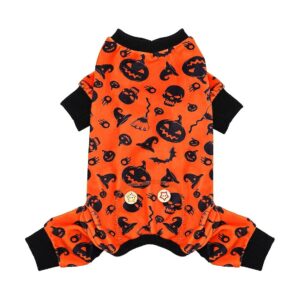 Soft Velvet Halloween Pumpkin Dog Costume for Small Dogs Toy Poodle Chihuahua Yorkie