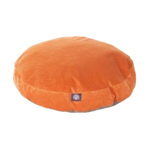 Soft Velvet Micro Large Round Pet Bed with Waterproof Denier Base and Polyester Fill