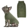 Soft Warm Cable Knit Dog Clothing for Small Medium Large Dogs with Reflective Yarn