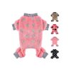 Soft Warm Dog Sweaters for Small Gou Puppies and Cats with Polka Dot Pink Color