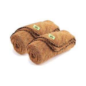 Soft Warm Fleece Dog Blanket 2 Pack for Dogs Cats Puppies - Large Size 53 x 5 In