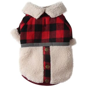 Soft Warm Fleece Lining Dog Coat for Small Dogs in Winter