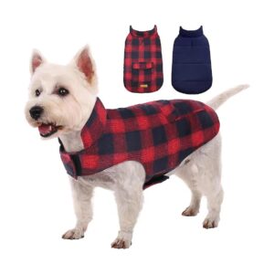 Soft Warm Reversible Water-Resistant Winter Dog Coat for Small Medium Large Dogs