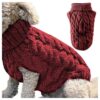 Soft Warm Wool Knit Turtleneck Coat for Dogs and Cats Winter Wearable