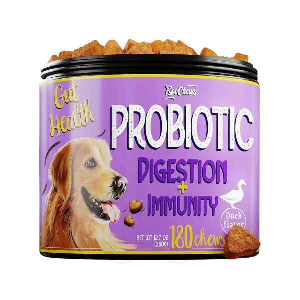 Soft Wheat-Free Probiotic Chews for Dogs with Digestive Probiotics and Pumpkin