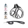 Soft White Breathable Reflective Dog Harness and Pet Vest for Small Dogs Cats