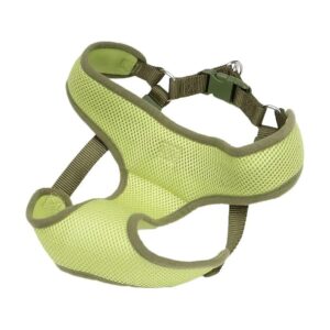 Soft Wrap Lime Mesh Dog Harness XS with Adjustable Fit and Easy Step-In