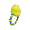 Soft Yellow Chick Squeaky Rope Dog Toy for Gentle Chewing and Play