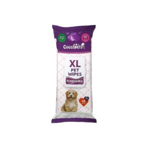 Soft and Absorbent Flushable Pet Wipes for Super Large Dogs and Pets with Heavy Coat