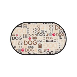 Soft and Absorbent Pet Bowls Mat, 5x21 Inch, Microfiber Material