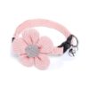 Soft and Adjustable Cat Collar with Daisy Pattern and Bell Pendant for Small Pets