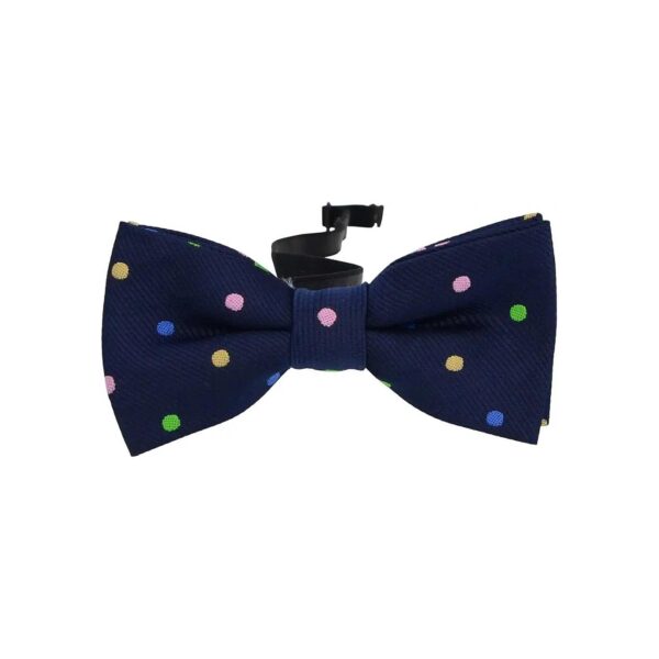 Soft and Adjustable Dog Collar Bow Tie for Puppies and Kittens with Navy Blue Color