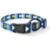 Soft and Adjustable Dog Collar with Cute Bone Pattern for Small Medium Large Dogs